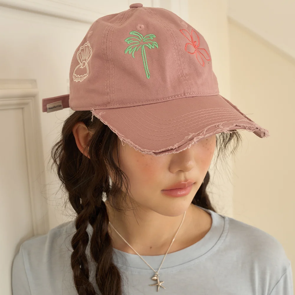 Aloha 水洗 棒球帽 (Pink)