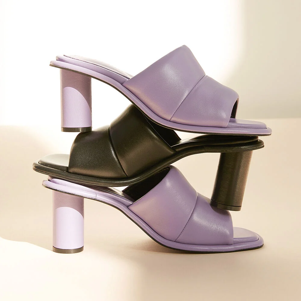 Laila Sandals Leather Lavender