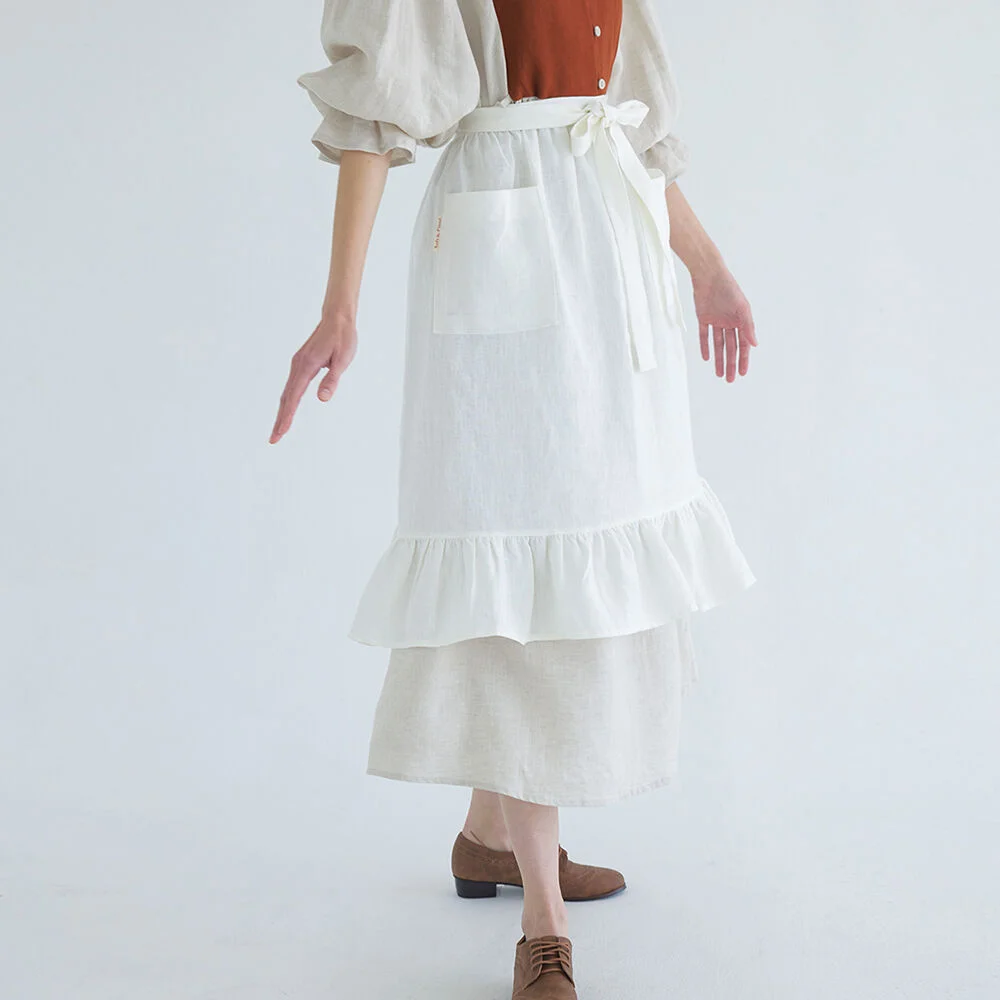 Classic Linen Layered Apron