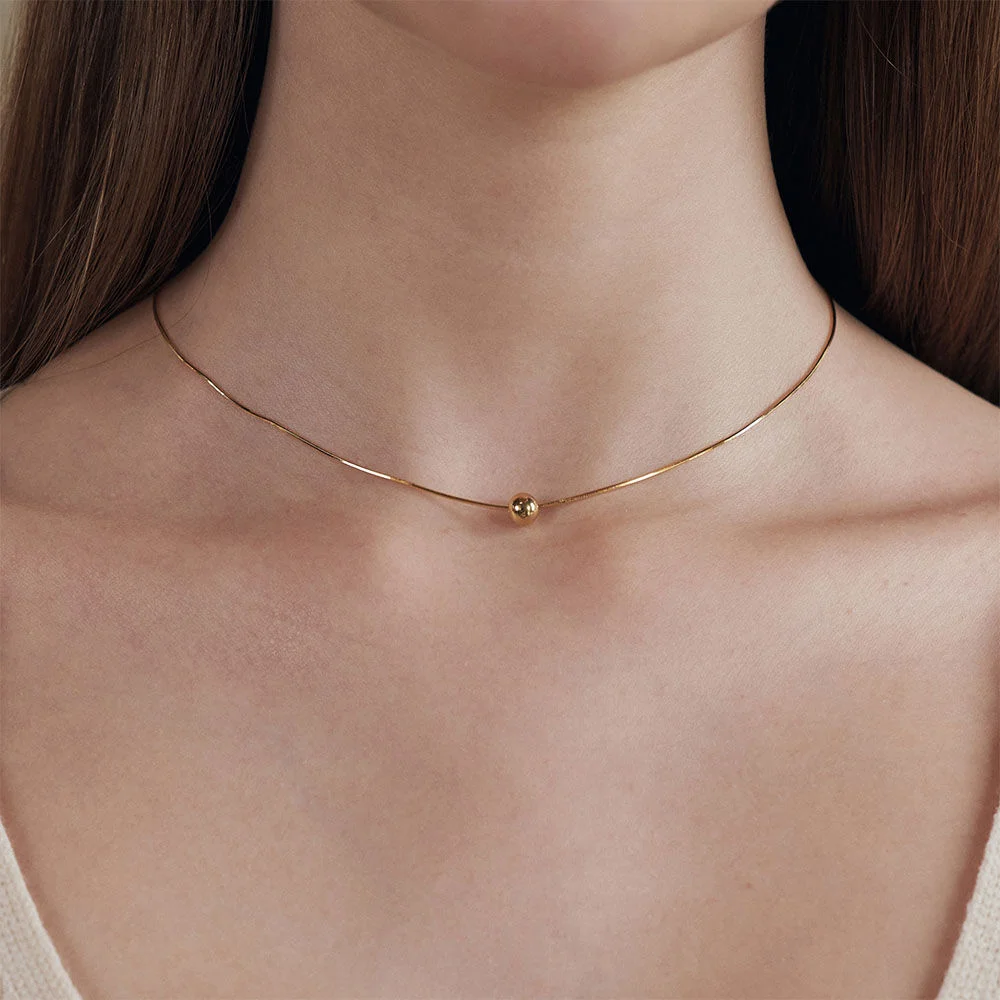 Basic ball point necklace - 2 color