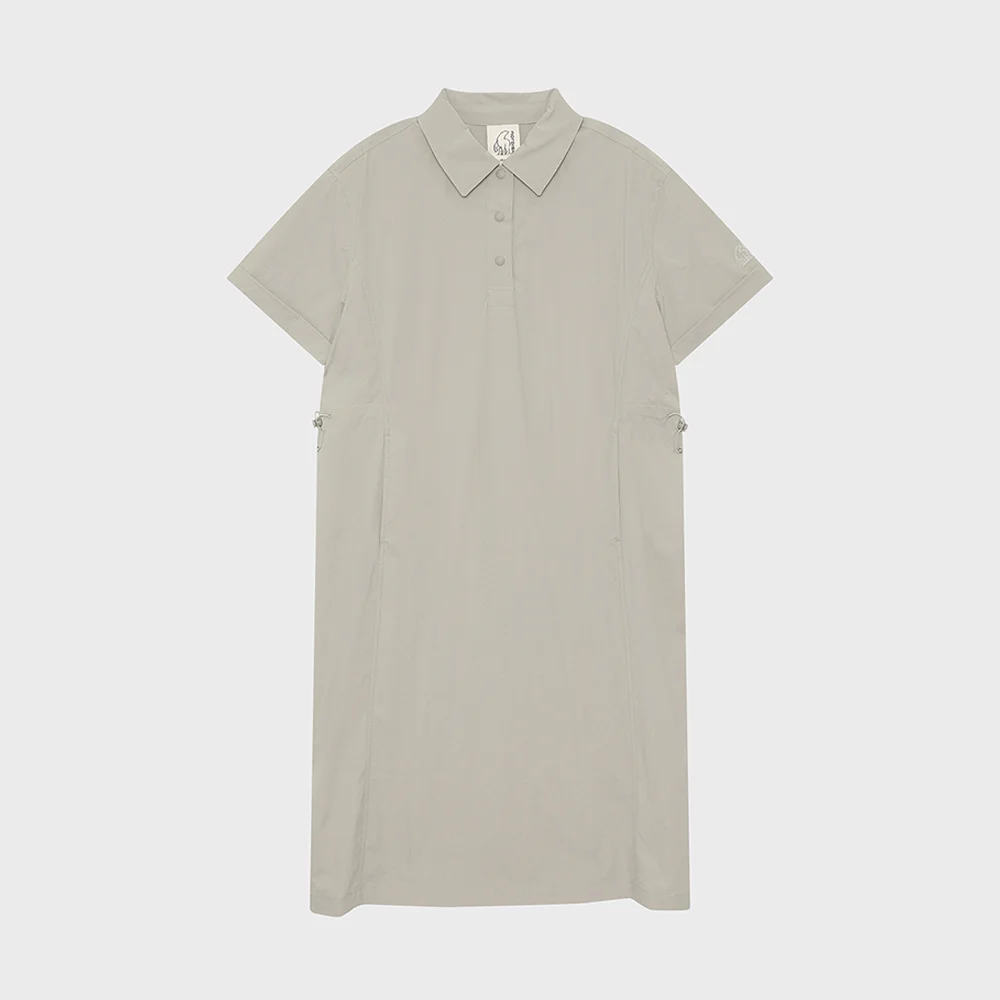 Mimir 有領連身裙 - W_Light Khaki_OWM26W04K6