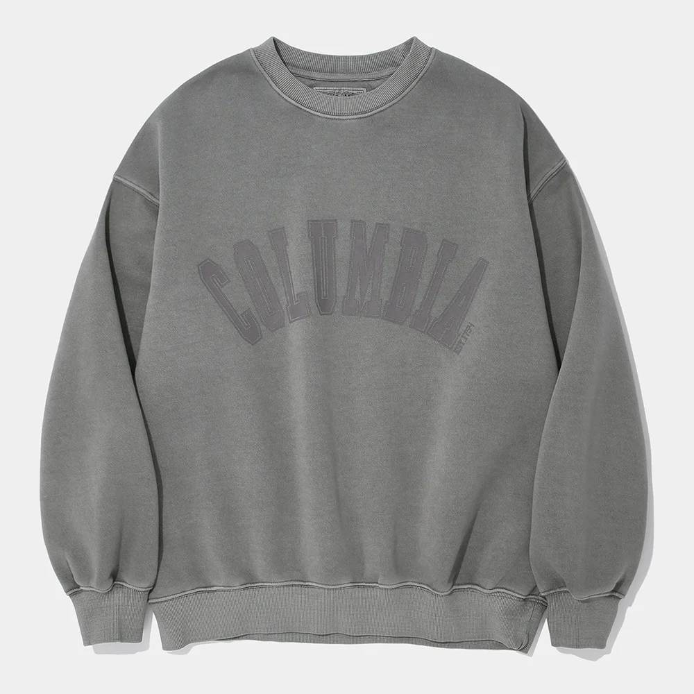CU ARCH LOGO DYED FLEECE SWEAT SHIRT_GRAY