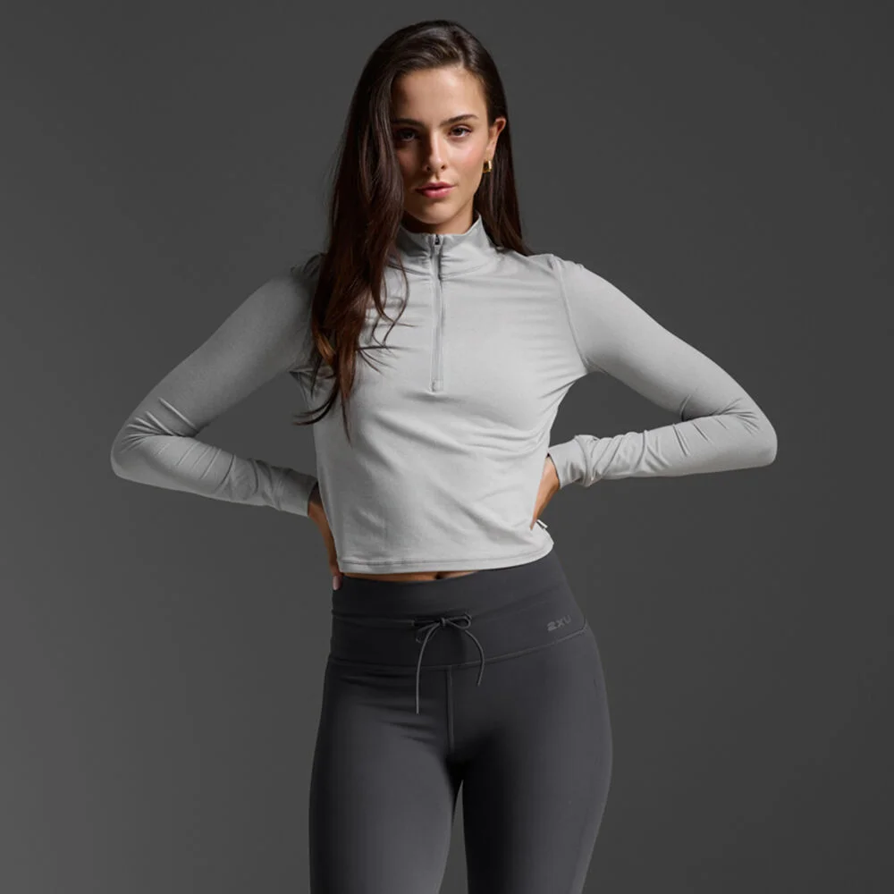 (女裝) Flex 短版 1/2 Zip 長 衣袖 WR7482AHBM-HBM