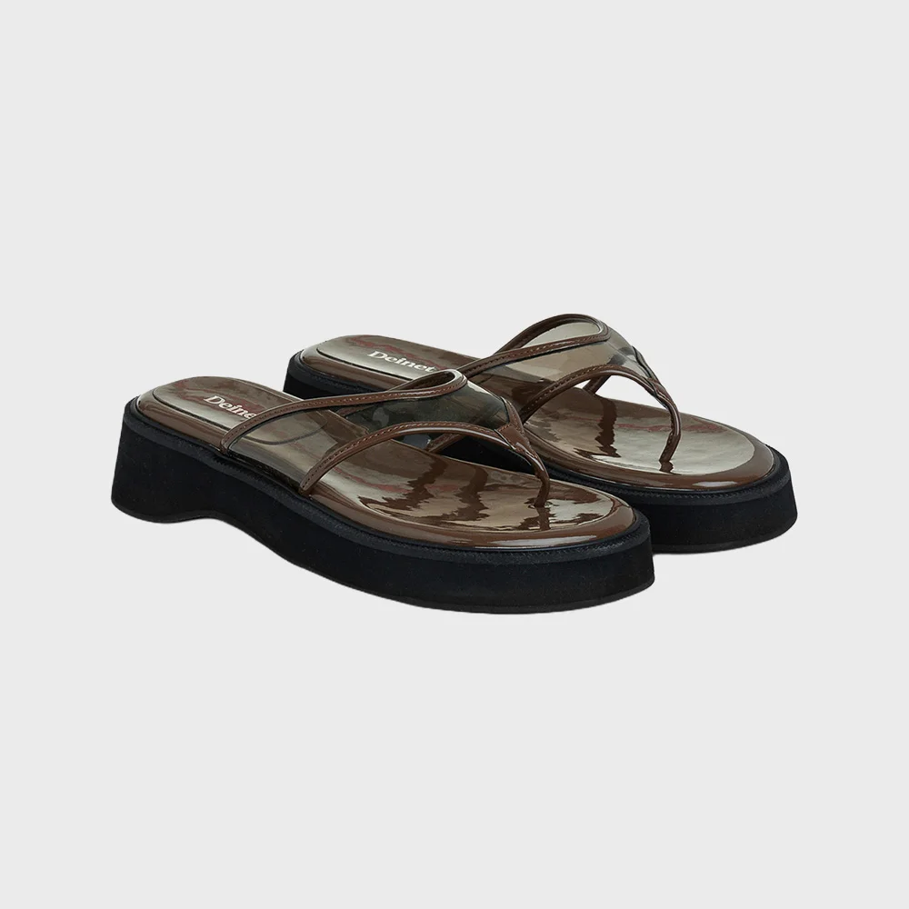 JELLY FLIP FLOP IN BROWN