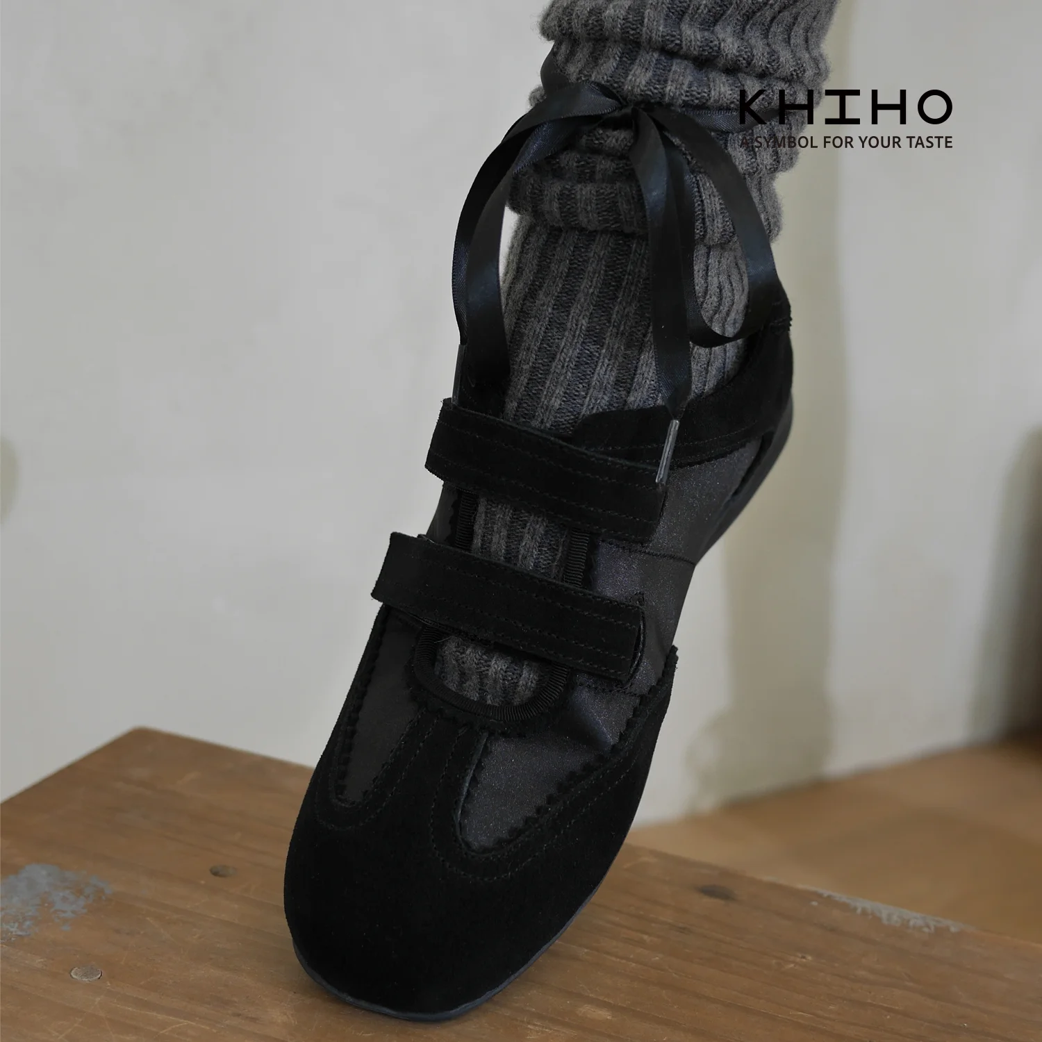 TWIN VELCRO MARY JANE SNEAKERS / BLACK