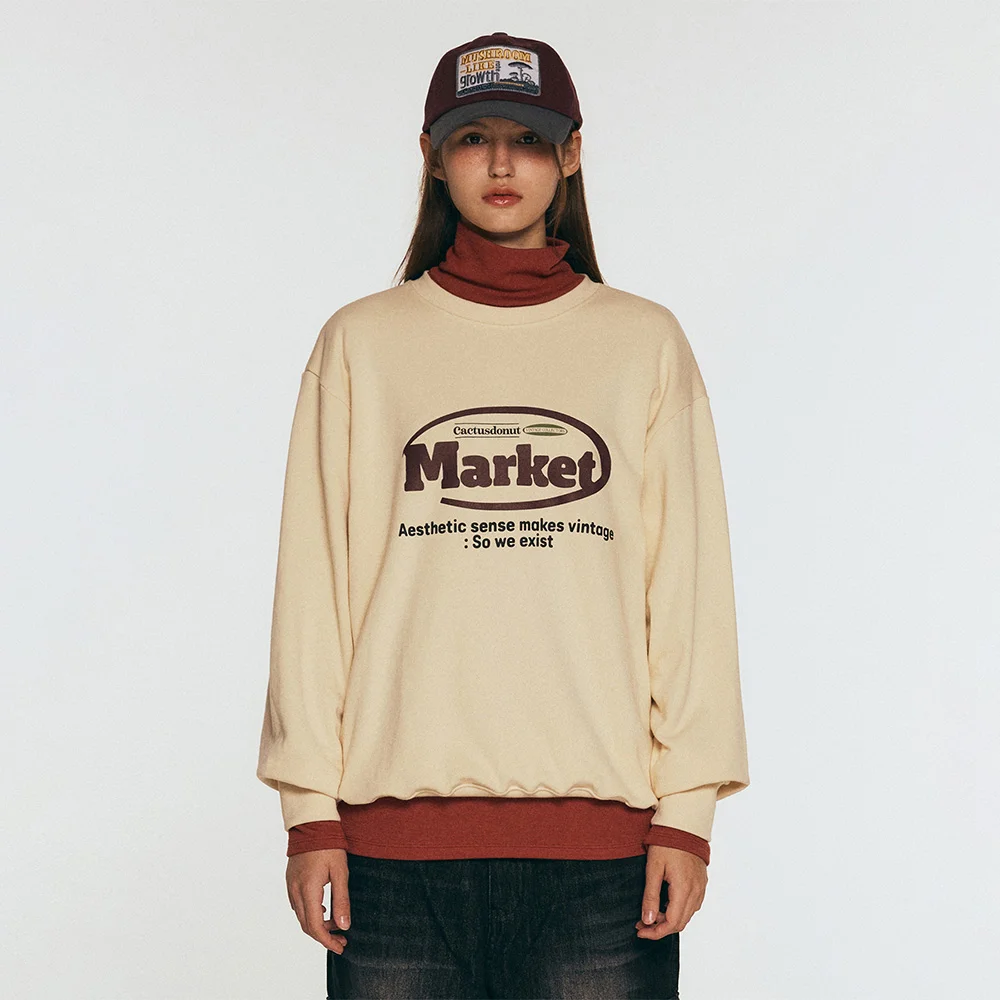 OVAL MARKET SWEATSHIRT - CREAM