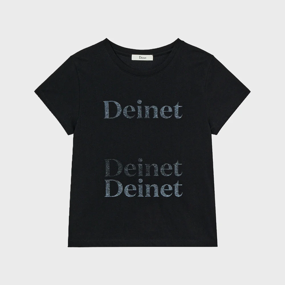 REVERSE PRINT T-SHIRT IN BLACK