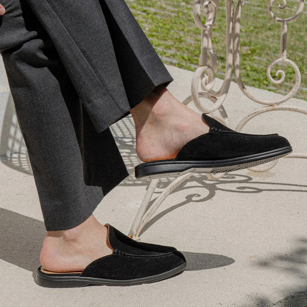 ALC4413B 度假 穆勒鞋_black suede