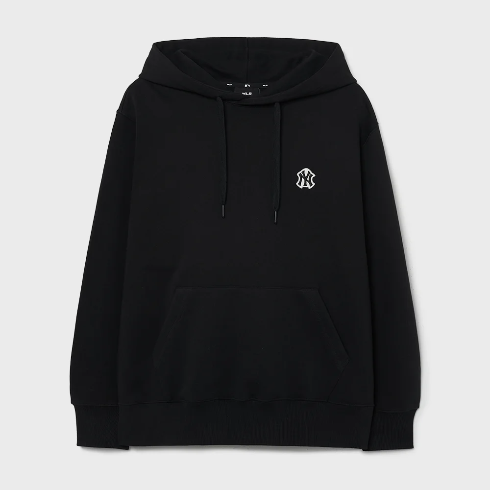 基本款 小標誌 寬鬆版型 連帽衫 NY (Black)