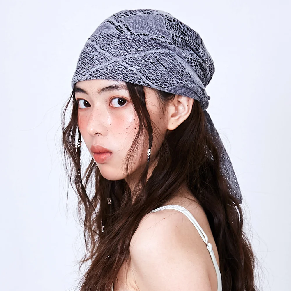 PALMA GRAY SCARF HAT