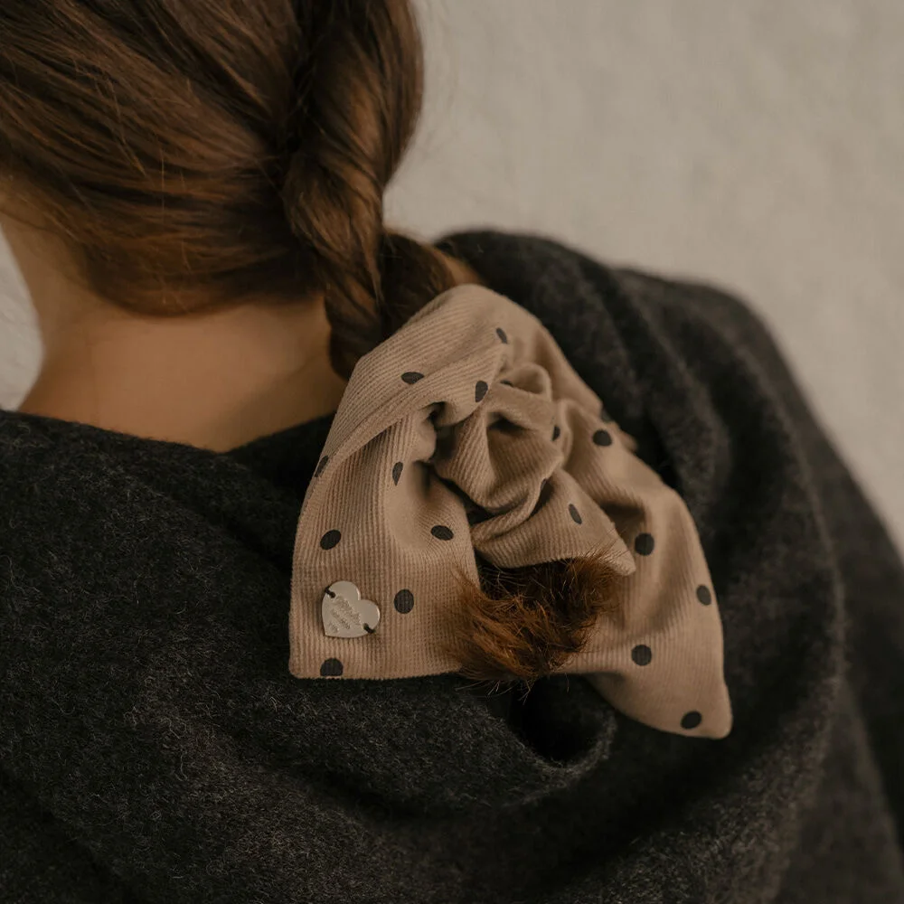 Dot square scrunchy _3color