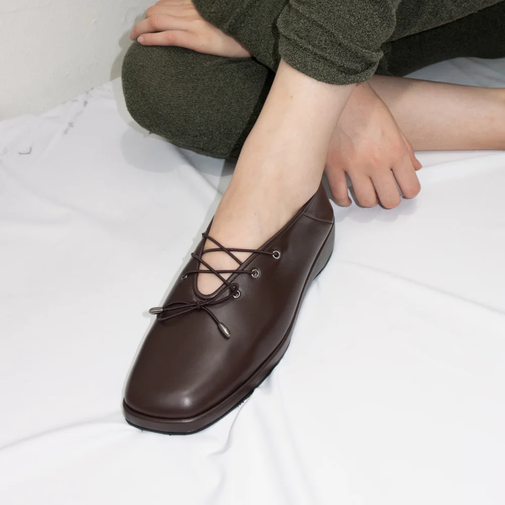 Tie platform loafer(Roasted cacao)