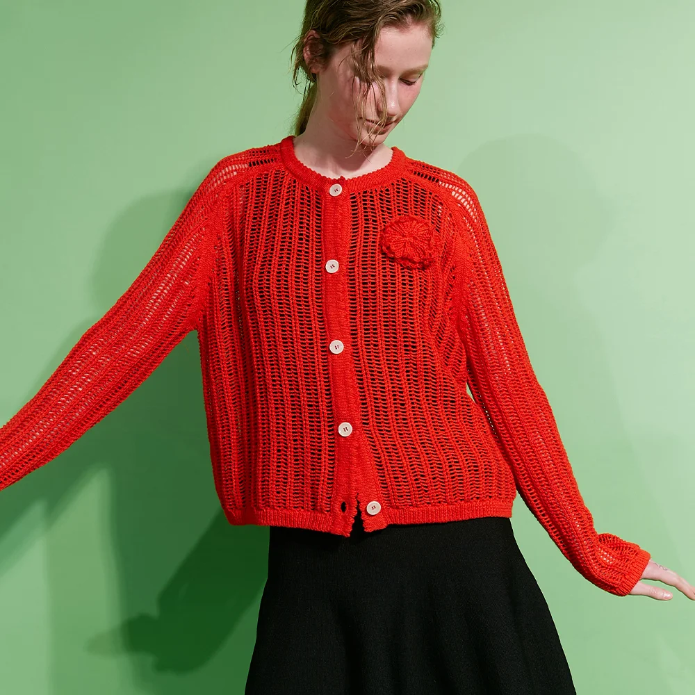 Crochet Jacket (Red)