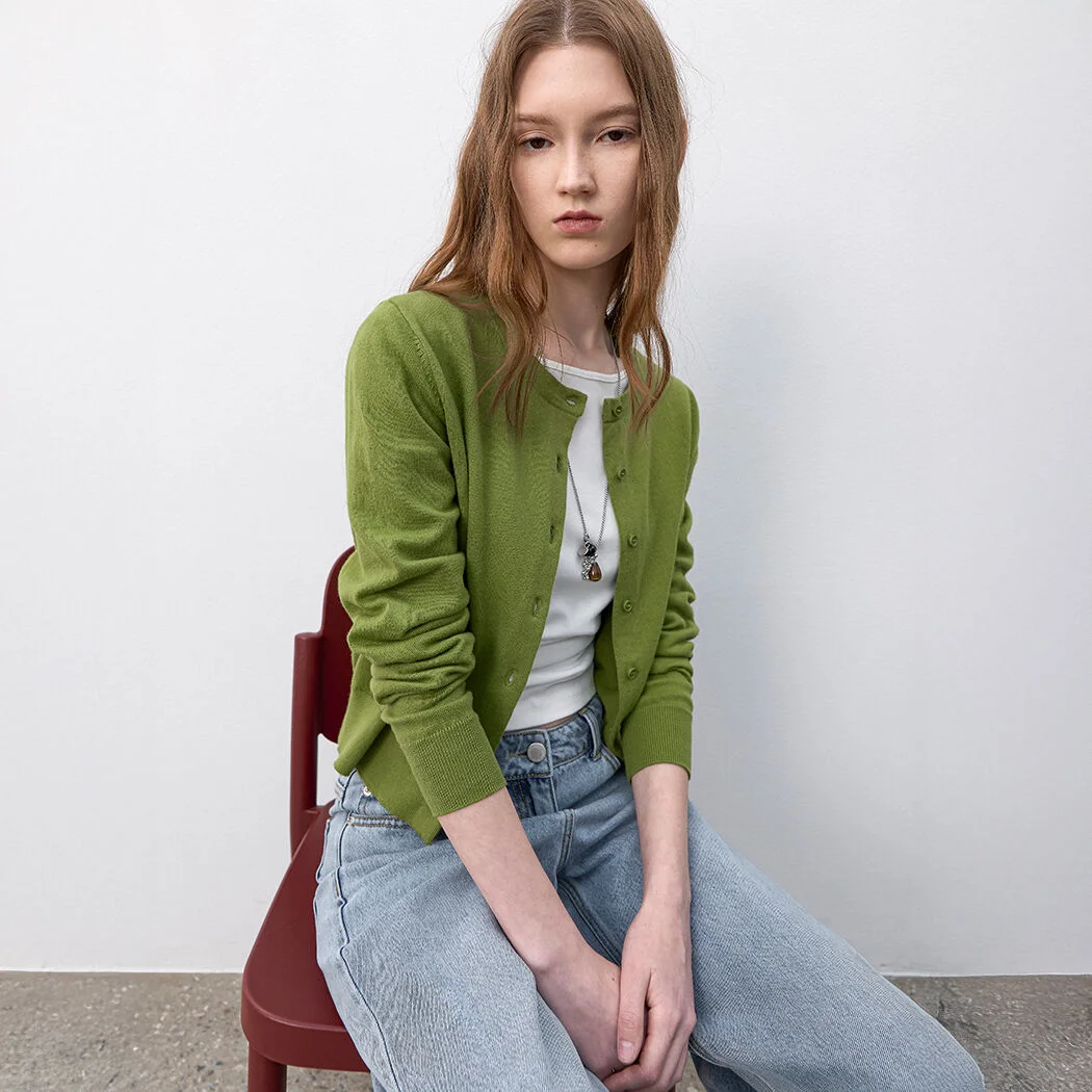 COTTON CLASSICAL SLIM KNIT CARDIGAN (CD-2273)