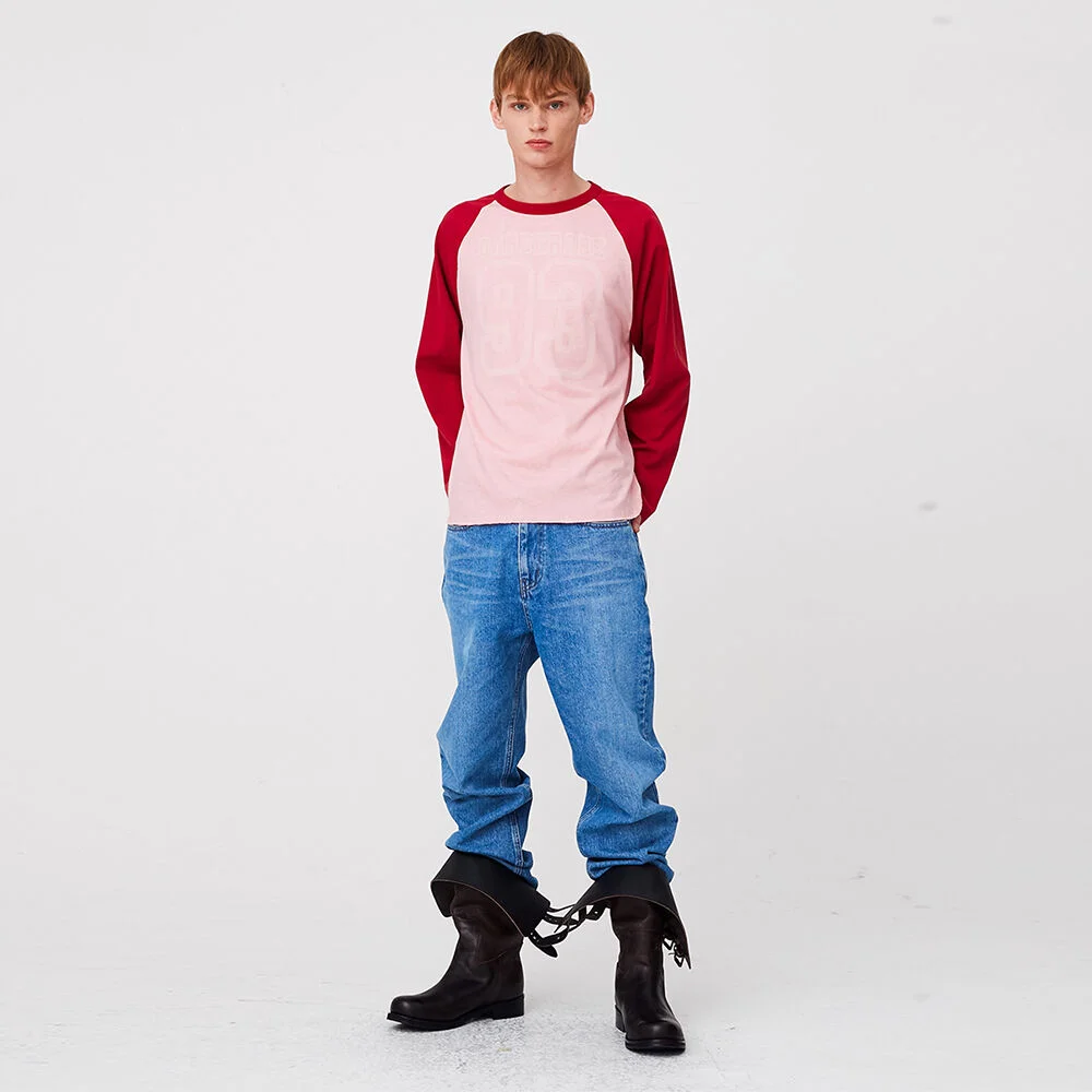 For men, Straight Crop Denim Pants / Medium Wash