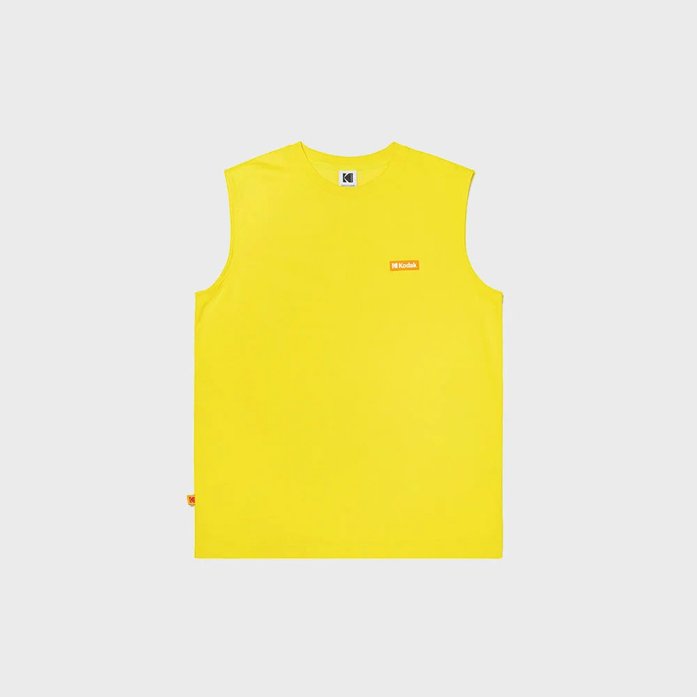 夏季 圖案 無袖 YELLOW