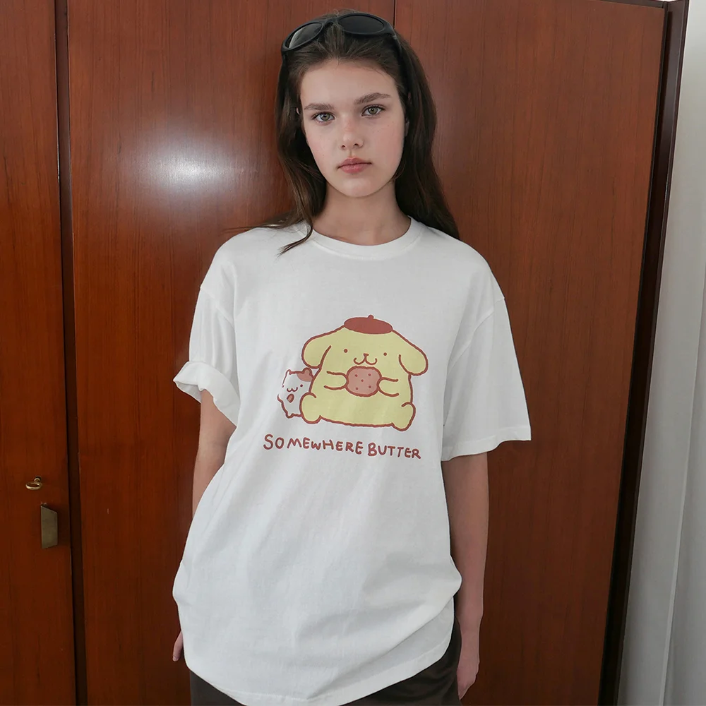 Pompompurin Over-Fit Top - Ivory