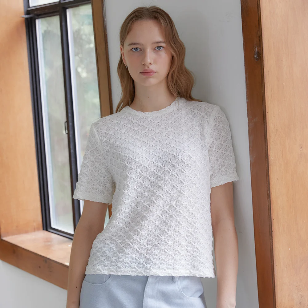 Dia Lace Tee - White