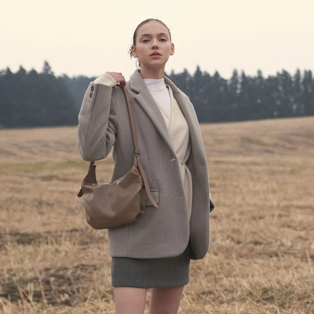 SUBTLE WOOL SINGLE JACKET_BEIGE