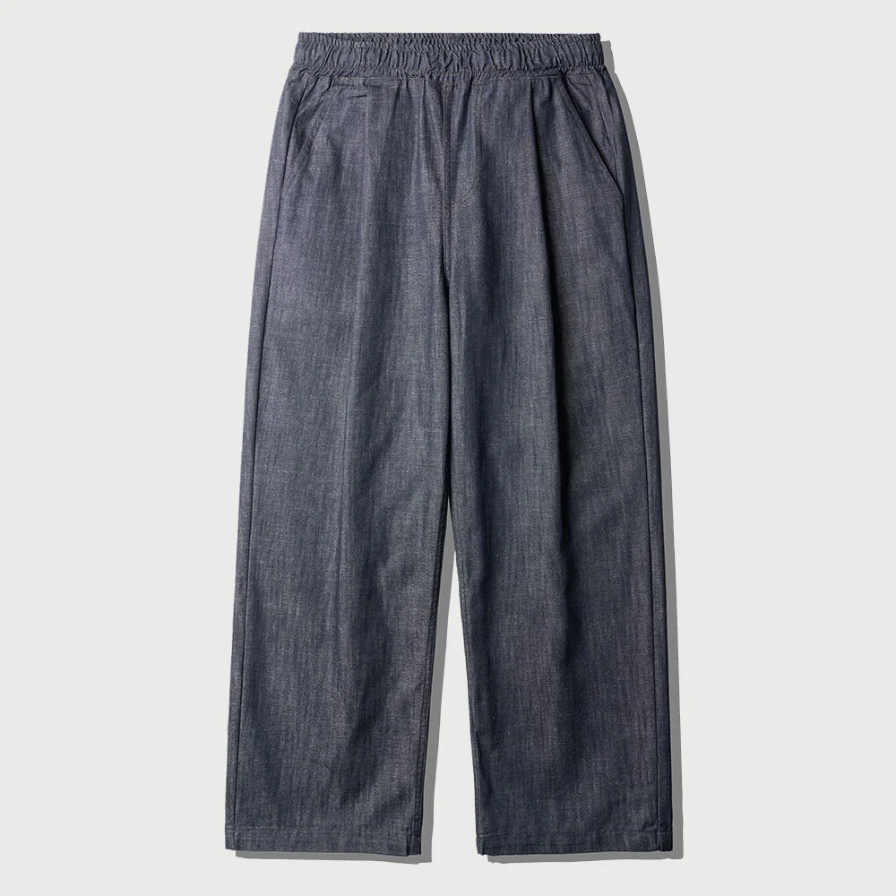 世界 夏季 Non-fade 鬆緊帶 牛仔褲 深藍色 KJLP2631