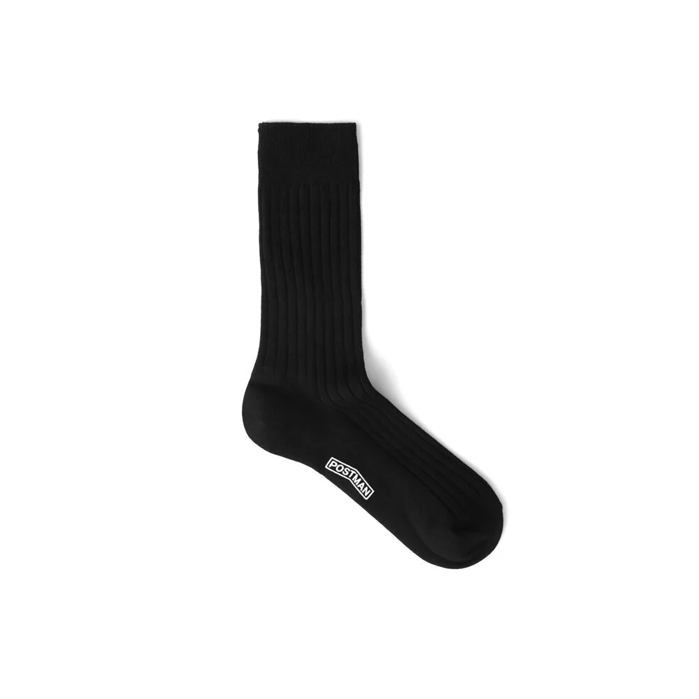 郵差 X Sockstars 純色 唇 襪 黑色