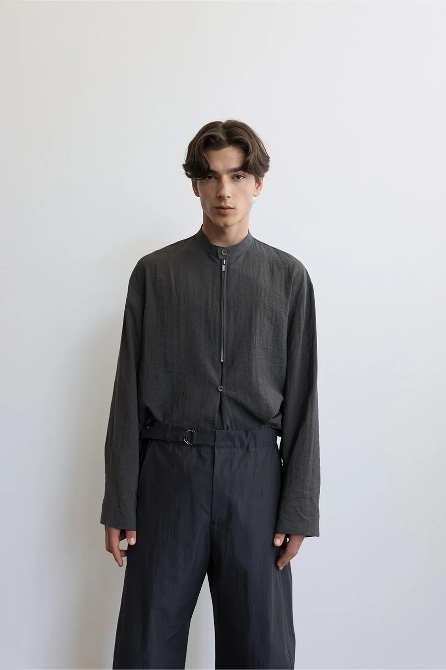 STAND COLLAR SHIRT