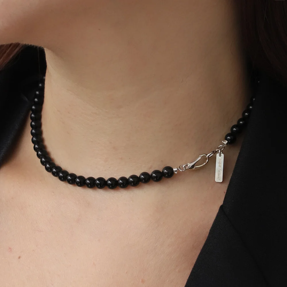 925silver Daily Gemstone Necklace / Onyx
