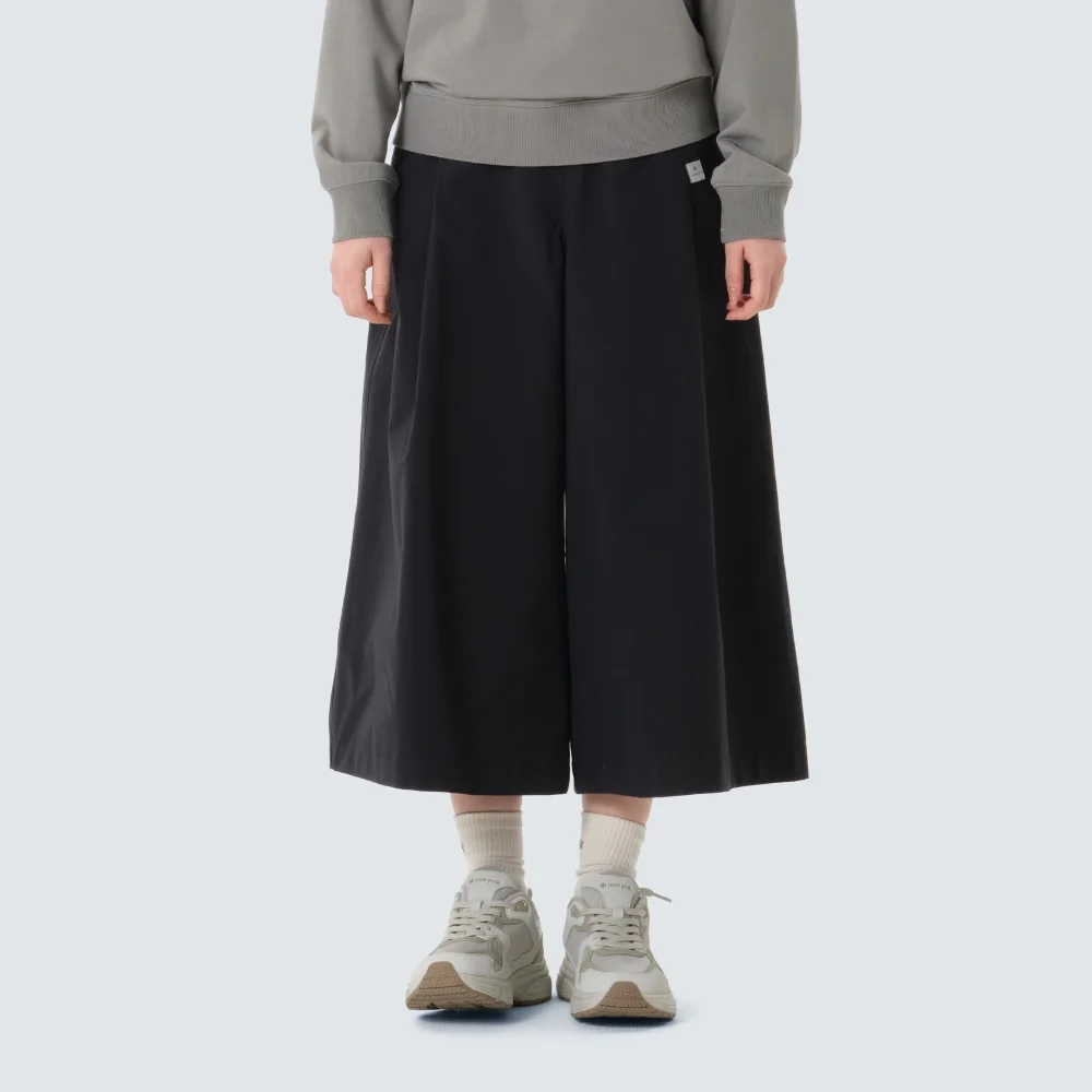 Cland 女裝 寬版 8分 褲子 Dark Navy (S26SWDPT15)