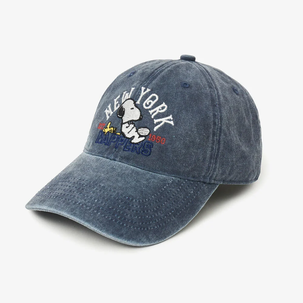 紐約 史努比 Pigment 水洗 棒球帽 (NAVY)
