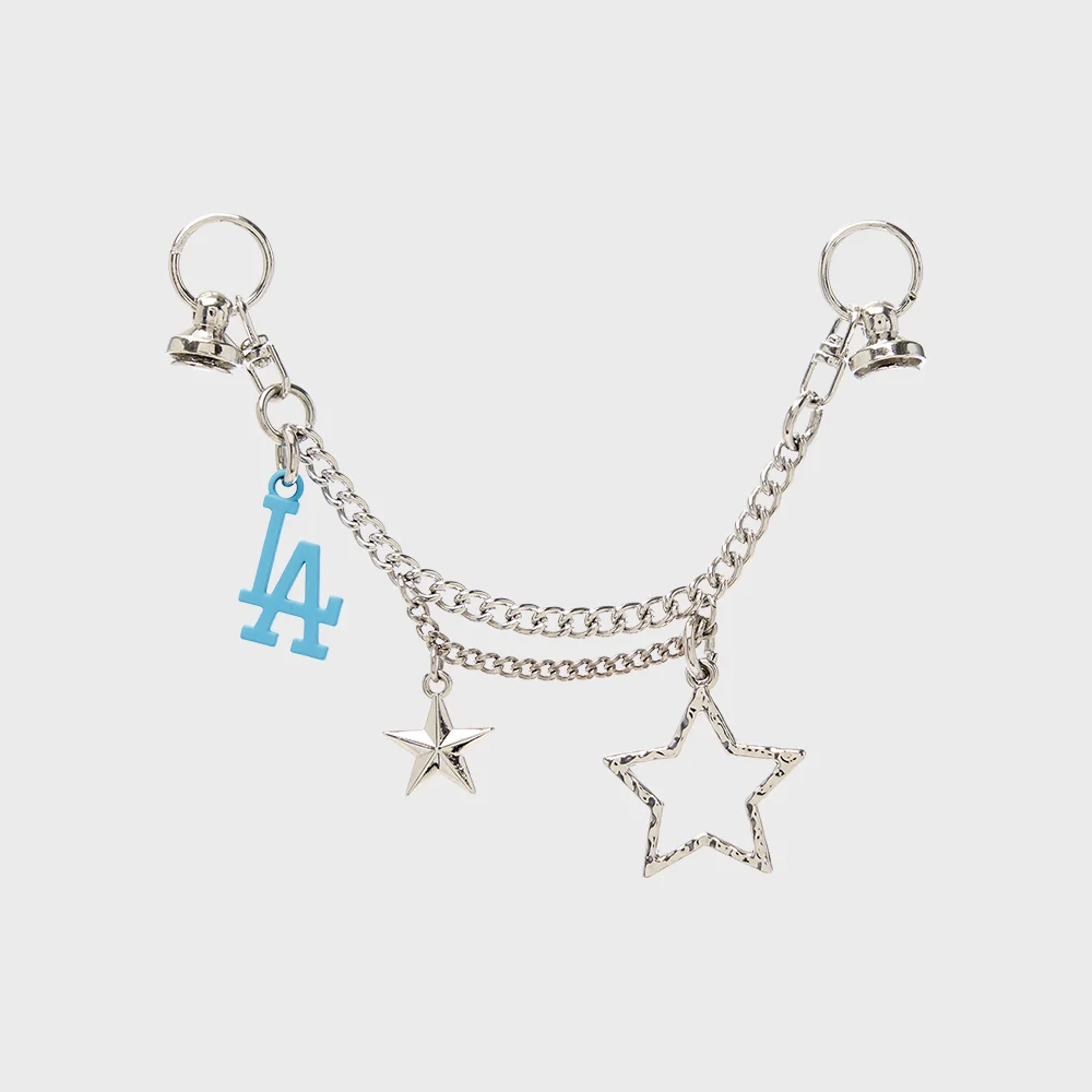 星星 珠寶 棒球帽 皇冠 鏈條 LA (Silver)