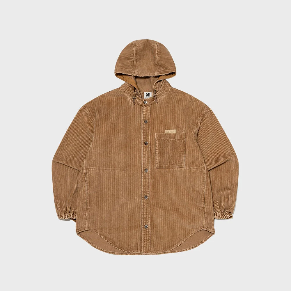 Brownie 燈芯絨 防風 襯衫 BROWN