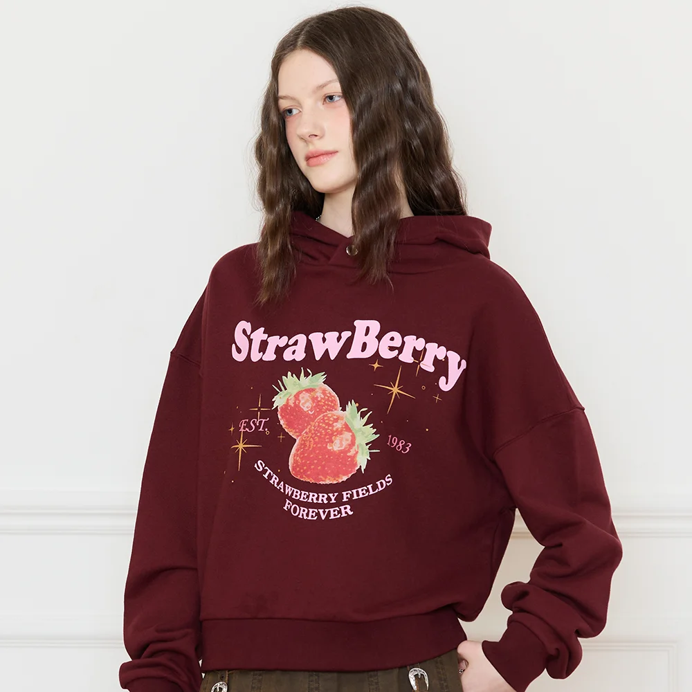 L16 STRAWBERRY HOODIE(WINE)