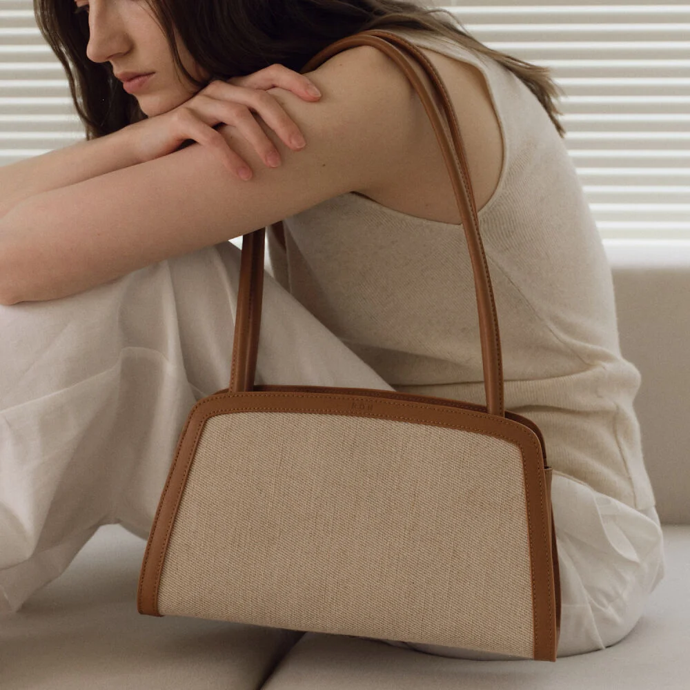 Taco shoulder bag Jute Creamy tan