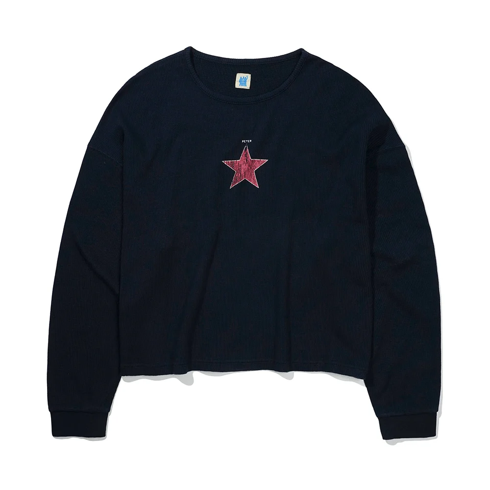 STAR PETER WAFFLE T-SHIRTS - NAVY