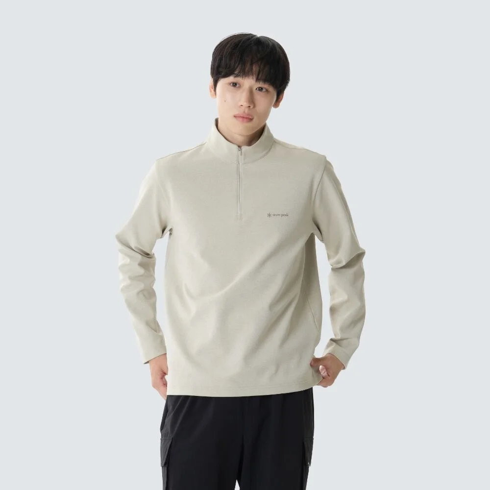 速乾 半拉鏈 長袖 T恤 Light Beige (S26FMFZT14)