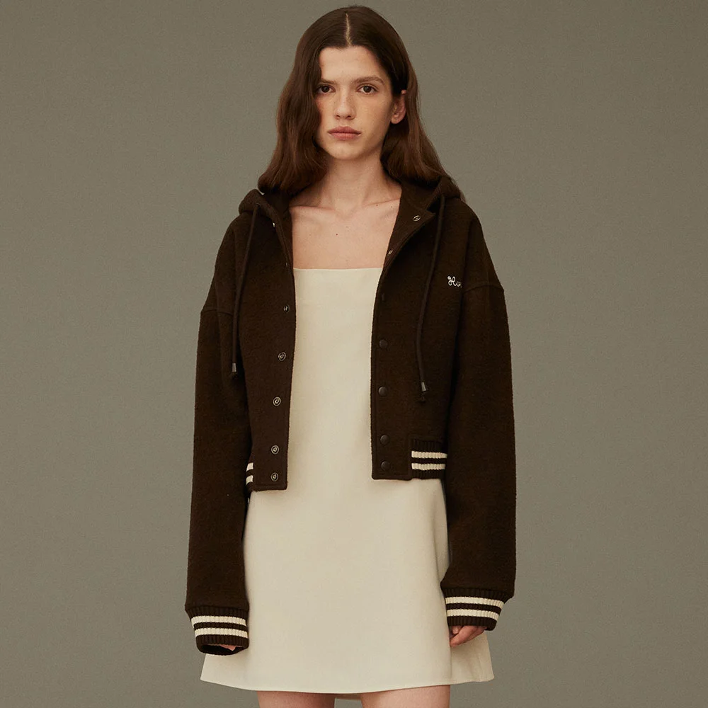 BOOKLE BARSITY JACKET (DARK BROWN)