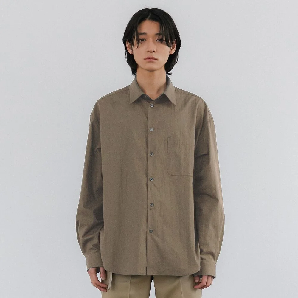ESSENTIAL OVERSIZED SHIRTS (KHAKI BEIGE)