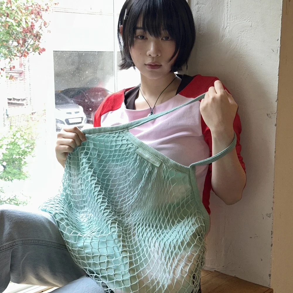 Wavy Layered Net Bag (Mint)