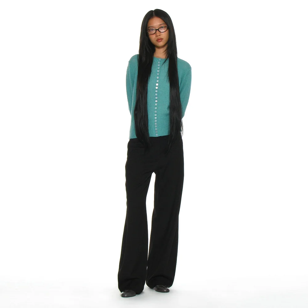 CUT-OUT WAIST TROUSERS_BLACK
