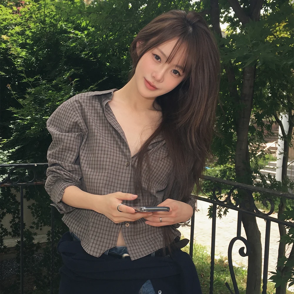 Classic Plaid Shirt (Khaki Brown)