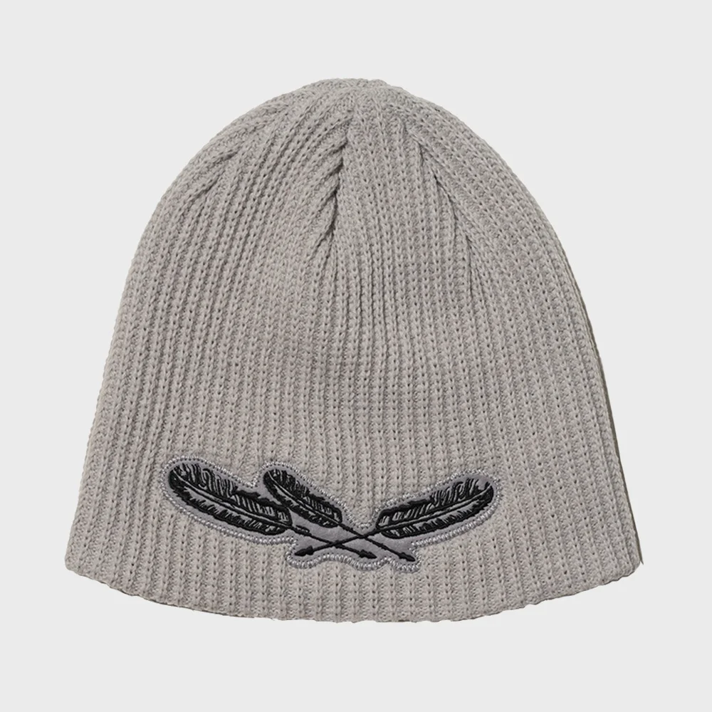 Arrow Applique Beanie Gray