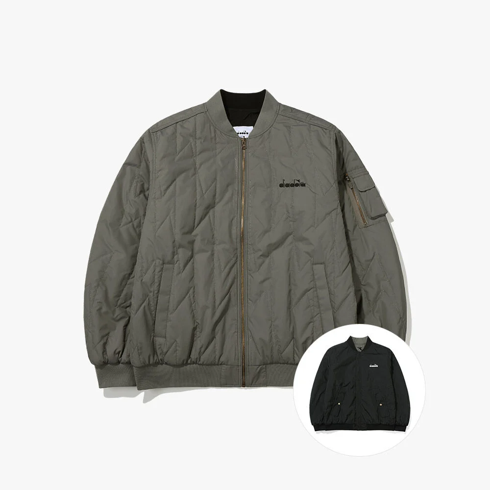 雙面穿 羽絨外套 飛行員款 外套 KHAKI