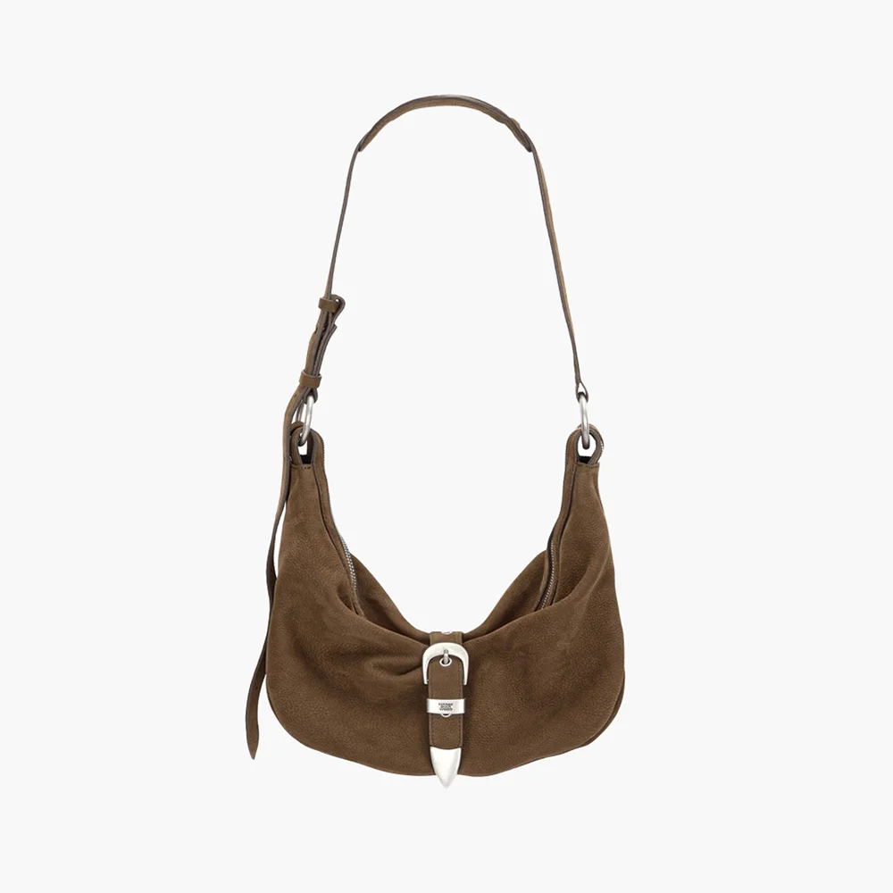 BELTED HOBO MEDIUM_chestnut nubuck