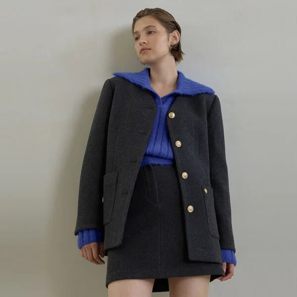 WOOL MOMENTS SETUP OVERSIZED FIT JACKET (JK-2877)