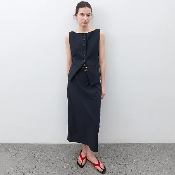 DAVE SET-UP STRING MAXI SKIRT S (SK-5109)