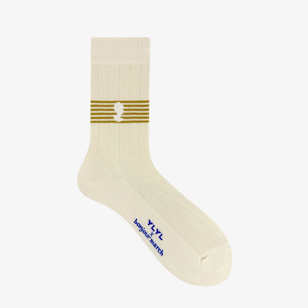 Lady cameo socks, CREAM