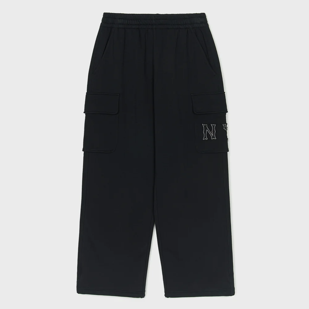 基本款 Coopers 標誌 工裝 寬褲 NY (Black)