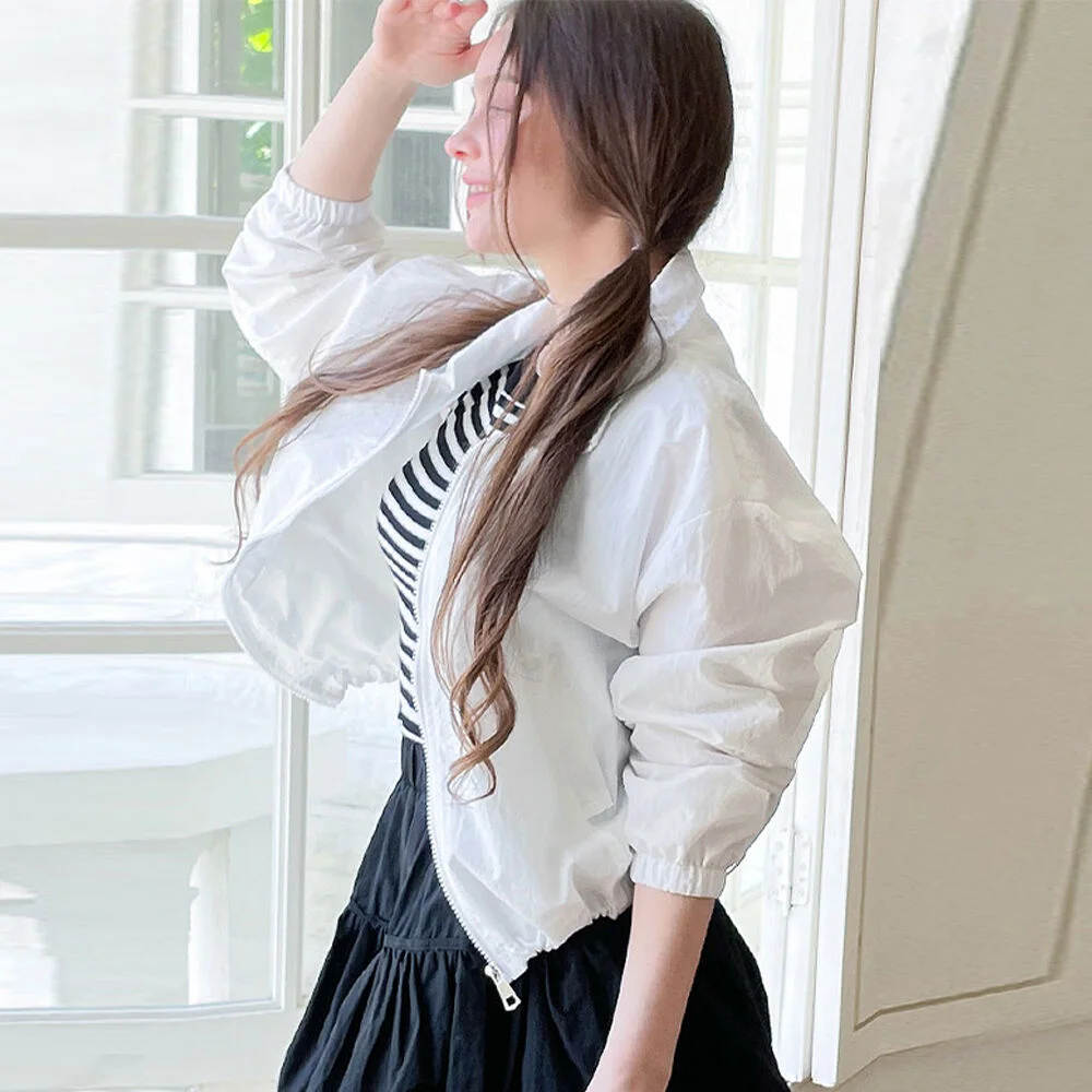 Wind breaker jumper - White