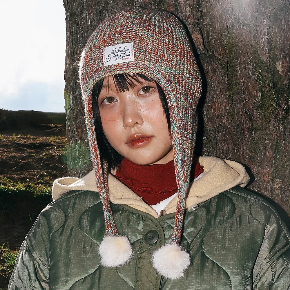 Pom Pom 針織衫 Trooper 帽 (Multy Color)