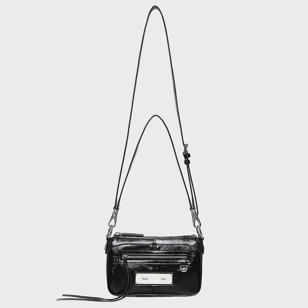 BIKER TWO-WAY MINI BAG IN BLACK